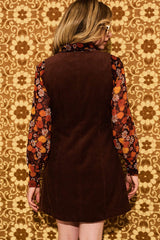 Pattie Brown Corduroy Pinafore Dress - Dresses