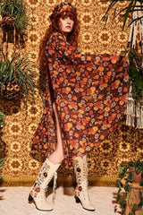 Penny Lane Cream Floral Embroidered Boots - Footwear