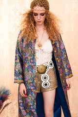 Queen of Peace Psychedelic Brocade Coat - SSA123 (UK6-8) -