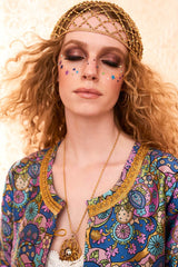 Queen of Peace Psychedelic Brocade Coat - SSA123 (UK6-8) -