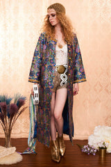 Queen of Peace Psychedelic Brocade Coat - SSA123 (UK6-8) -