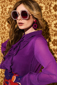 Ruby Tuesday Glitter Oversized Sunglasses - Sunglasses