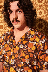 Santa Fe Brown Floral Men’s Shirt - Mens