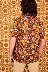 Santa Fe Brown Floral Men’s Shirt - Mens