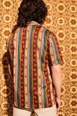 Santa Fe Floral Stripe Men’s Shirt - Mens