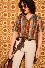 Santa Fe Floral Stripe Men’s Shirt - Mens