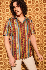 Santa Fe Floral Stripe Men’s Shirt - Mens
