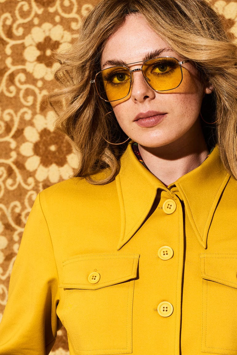 Sunshine Of Your Love Yellow Aviator Sunglasses - Sunglasses