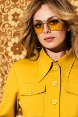 Sunshine Of Your Love Yellow Aviator Sunglasses - Sunglasses