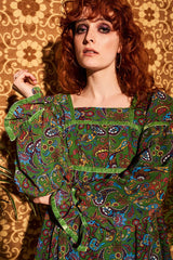 Tiny Dancer Green Paisley Mini Dress - Dresses