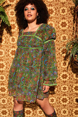 Tiny Dancer Green Paisley Mini Dress - Dresses