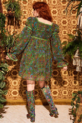 Tiny Dancer Green Paisley Mini Dress - Dresses