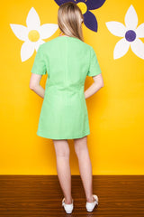 Vintage 1960s Green Mini Dress -