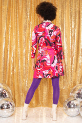 Vintage 1960s Psychedelic Midi Dress -