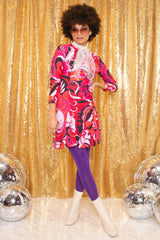 Vintage 1960s Psychedelic Midi Dress -