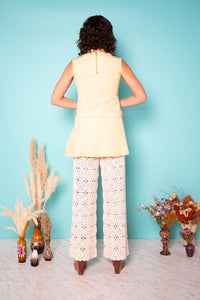 Vintage 1960s Yellow Tunic Top -