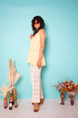 Vintage 1960s Yellow Tunic Top -
