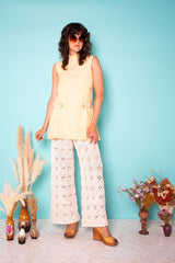 Vintage 1960s Yellow Tunic Top -