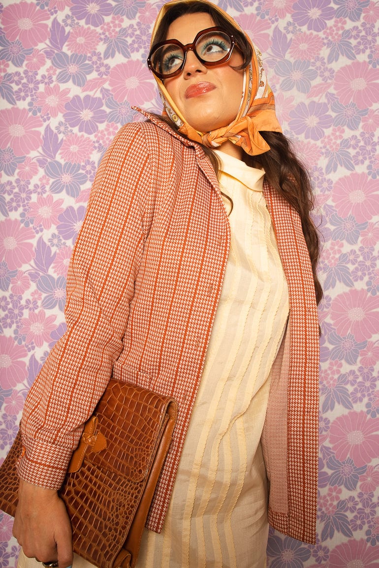 Vintage 1970s Houndstooth Overshirt -