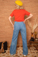 Vintage 1970s Light Wash Denim Flares -