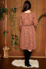Vintage 1970s Paisley Midi Dress -