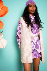Vintage 1970s Silver Longline Waistcoat -