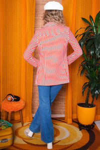 Vintage 1970s Striped Blazer -