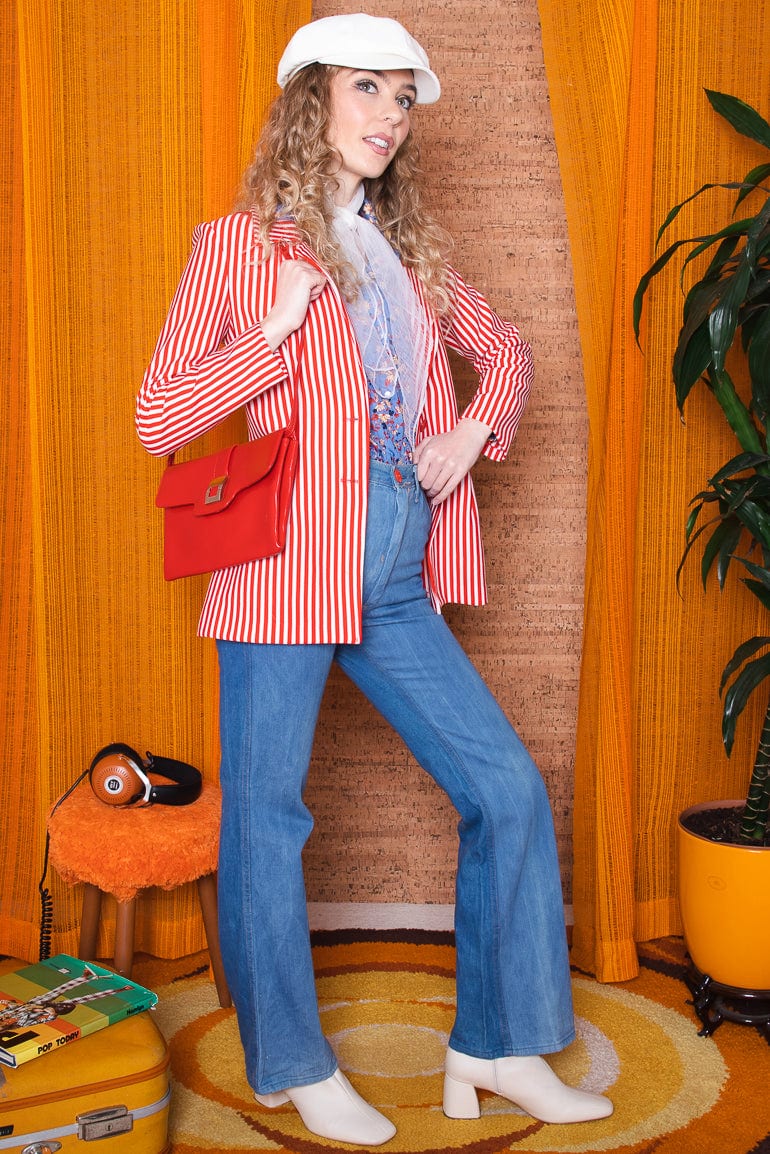 Vintage 1970s Striped Blazer -