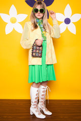 Vintage 1970s Yellow Blazer Jacket -