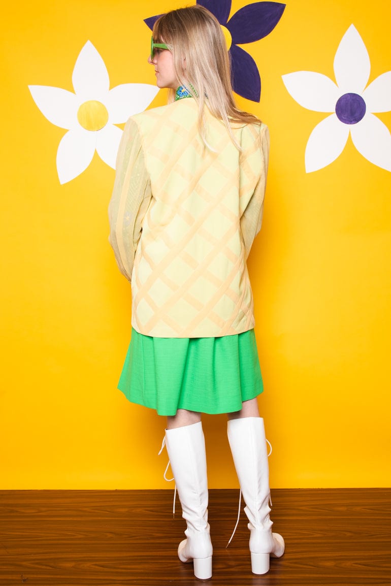 Vintage 1970s Yellow Blazer Jacket -