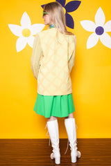 Vintage 1970s Yellow Blazer Jacket -