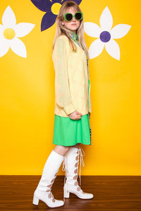 Vintage 1970s Yellow Blazer Jacket -