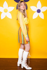 Vintage 1970s Yellow Sheer Organza Blouse -