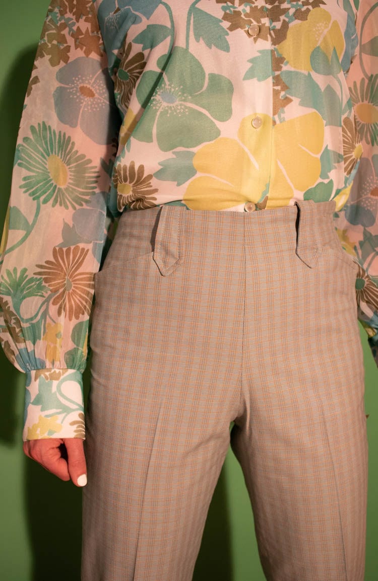 Vintage 70s High Waisted Trousers UK Size: 10 -