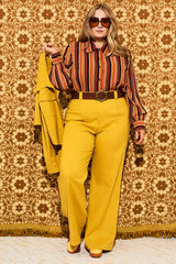 Viola Lee Retro Stripe Sheer Blouse - Blouses & Tops